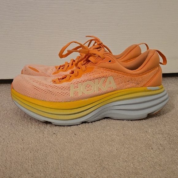 Hoka Shoes - HOKA Bondi 8 Women's Orange Running Shoes Size 9B